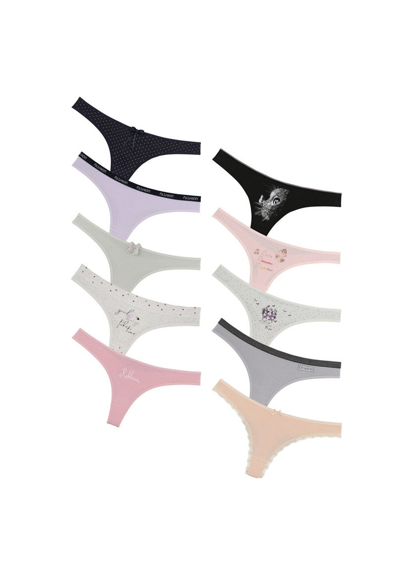 Donella 24F1 Assorted 10-Pack Women's Briefs — Turkey wholesale collection