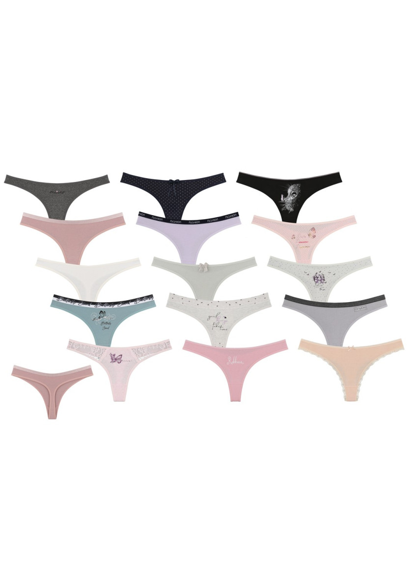Donella 24F1 Assorted 10-Pack Women's Briefs — Turkish factory wholesale