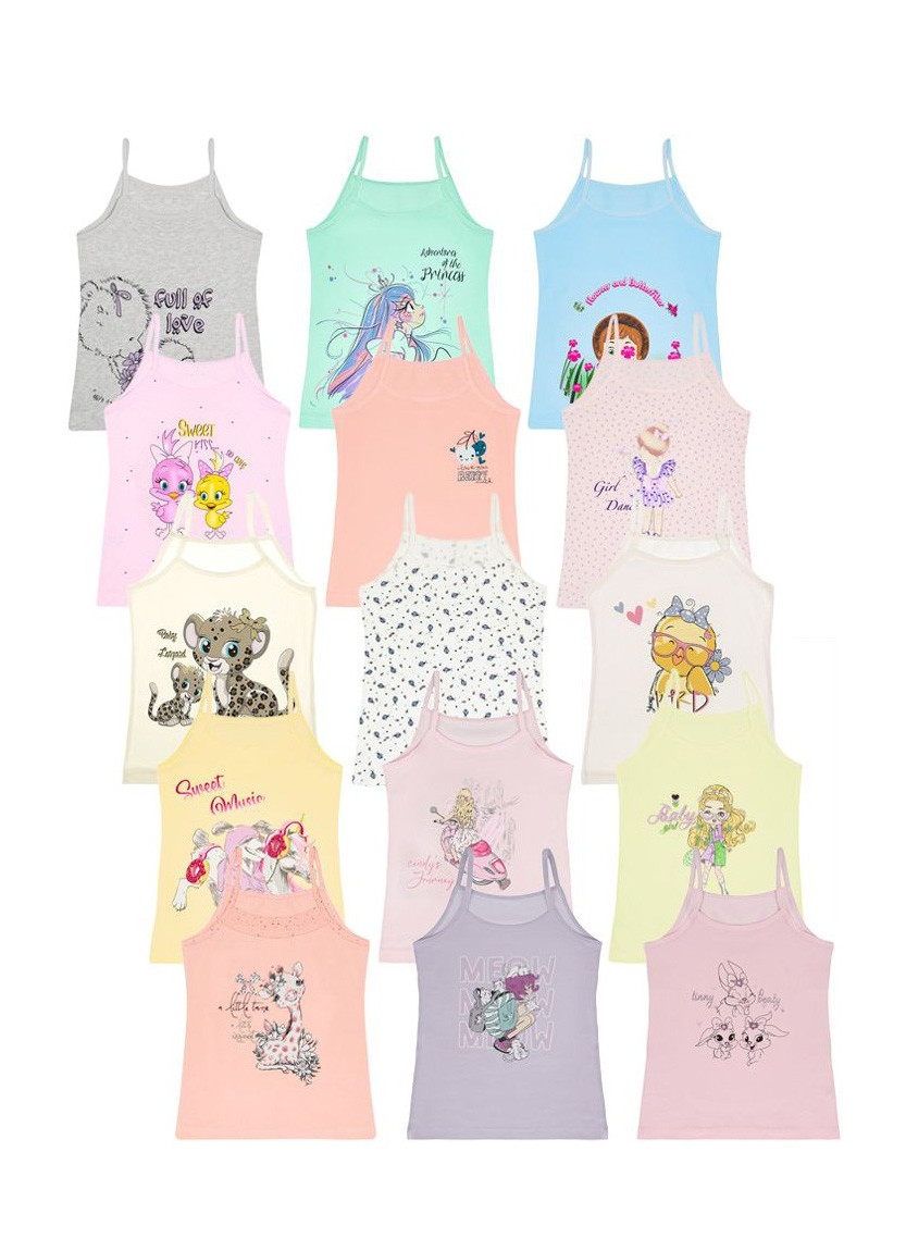 Donella 43F1 Assorted 10-Pack Girls' Tank Top — factory-direct from Turkey