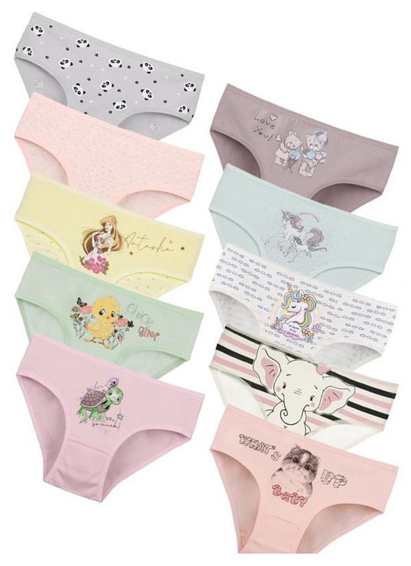 Donella 41F1 Assorted 10-Pack Girls' Briefs — Istanbul wholesale supplier