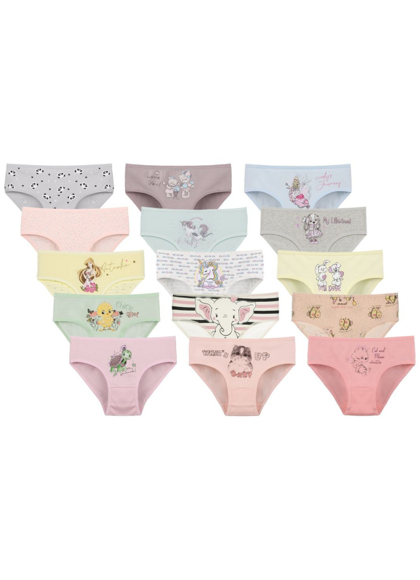 Donella 41F1 Assorted 10-Pack Girls' Briefs — wholesale for boutiques