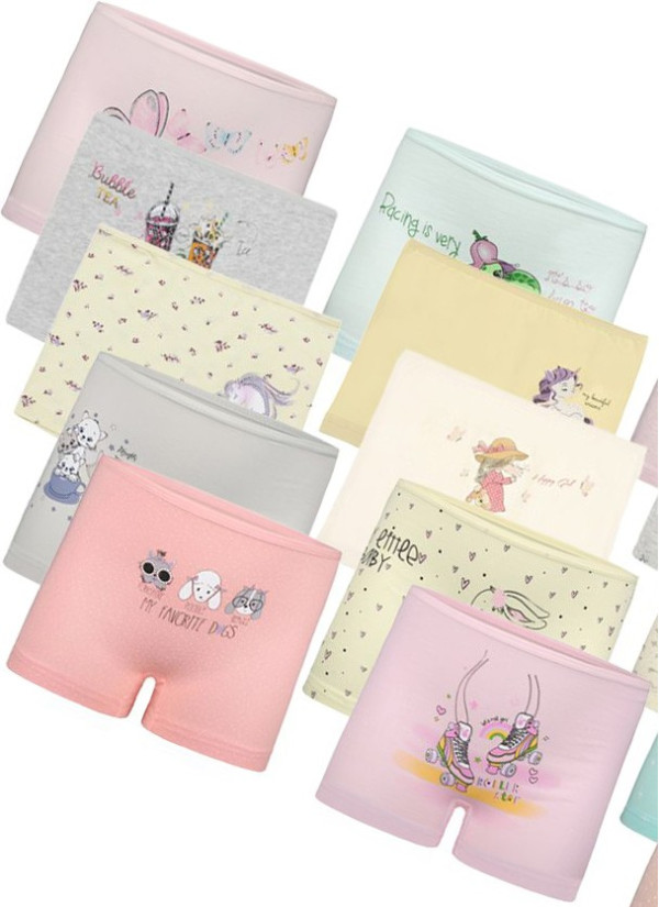 Donella 42F1 Assorted 10-Pack Girls' Briefs — direct Turkish factory supply