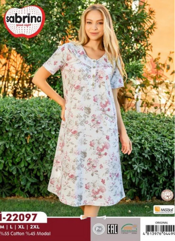 SAB.İ22097_ORI Nightdress (M+L+XL+XXL) — Turkish textile wholesale