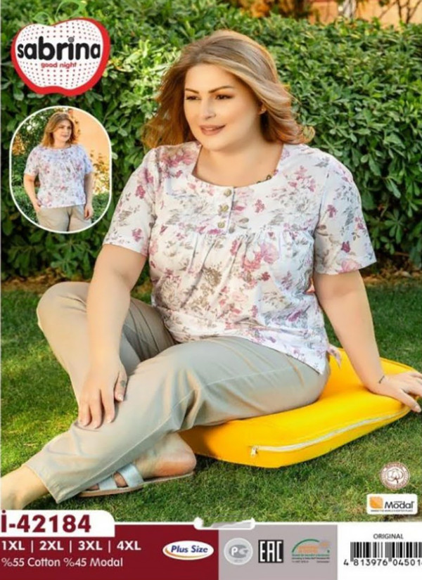 SAB.İ42184_ORI Pants Homewear Set (XL+2XL+3XL+4XL) — direct Turkish factory supply
