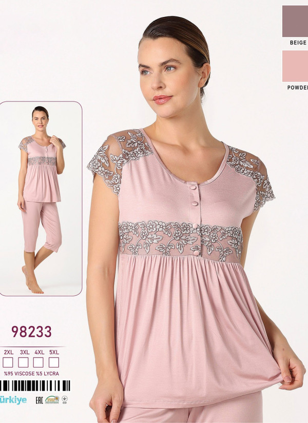 Caroline 98233 Capri Homewear Set (2XL+3XL+4XL+5XL) — wholesale for boutiques