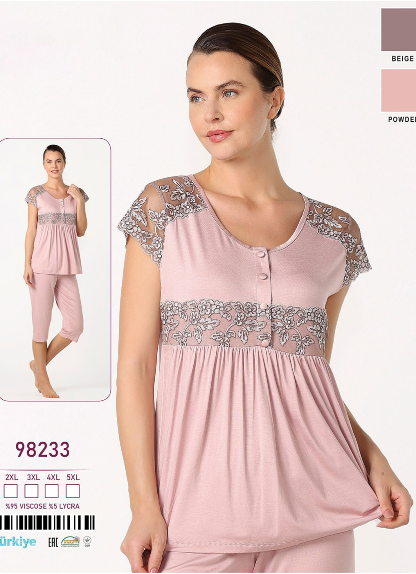 Caroline 98233 Capri Homewear Set (2XL+3XL+4XL+5XL) — wholesale for boutiques