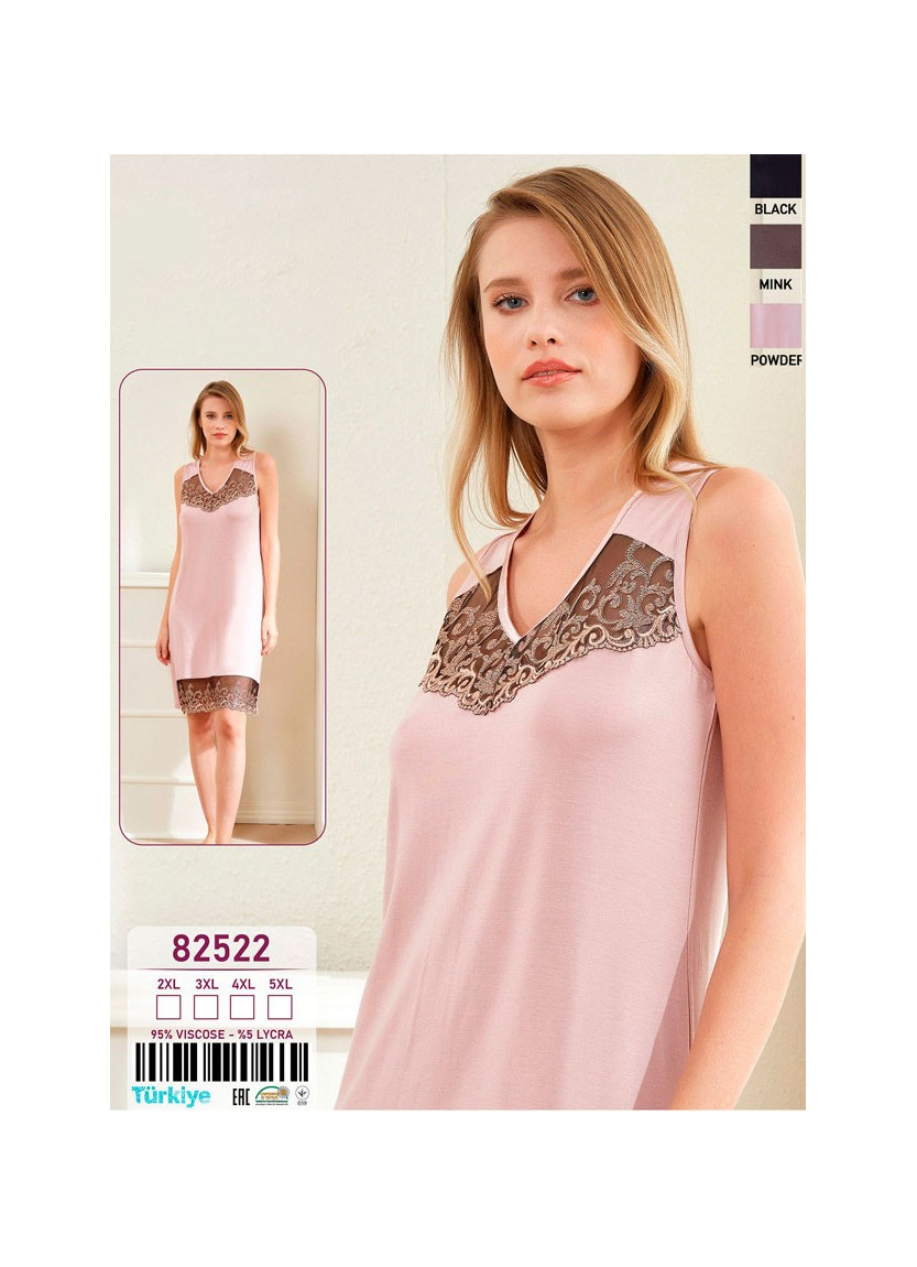 Caroline 82522 Оптом Турция Фабрика Ночная Сорочка 2XL+3XL+4XL+5XL Caroline 82522 Купить Оптом с Турции