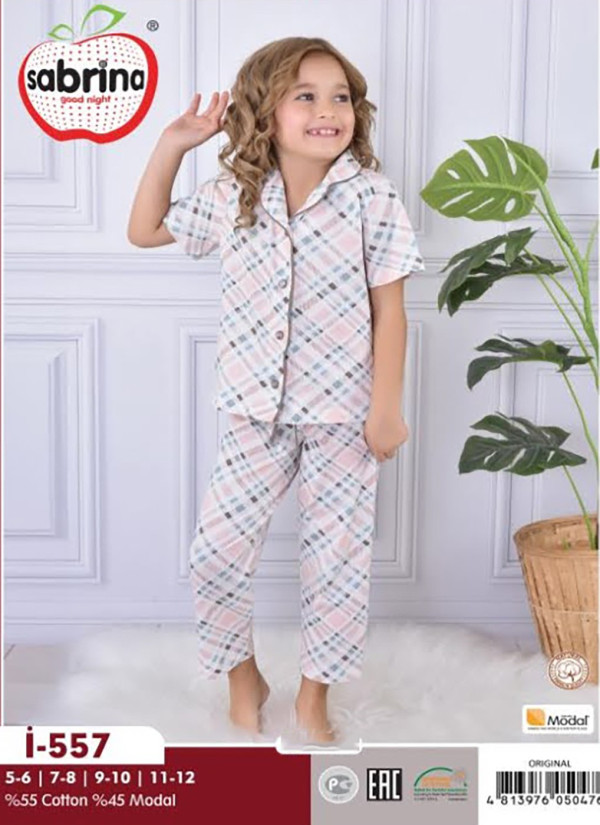 Детская Пижама (5/6+7/8+9/10+11/12) SABRINA SAB.İ557_ORI — оптовая поставка из Турции