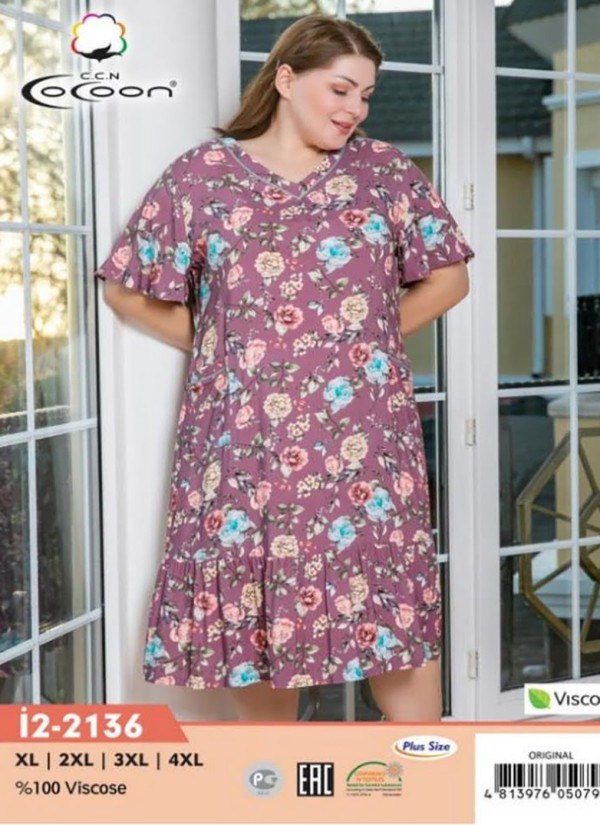 CCNİ2-2136_ORI Dress (XL+XXL+3XL+4XL) — Turkish factory wholesale