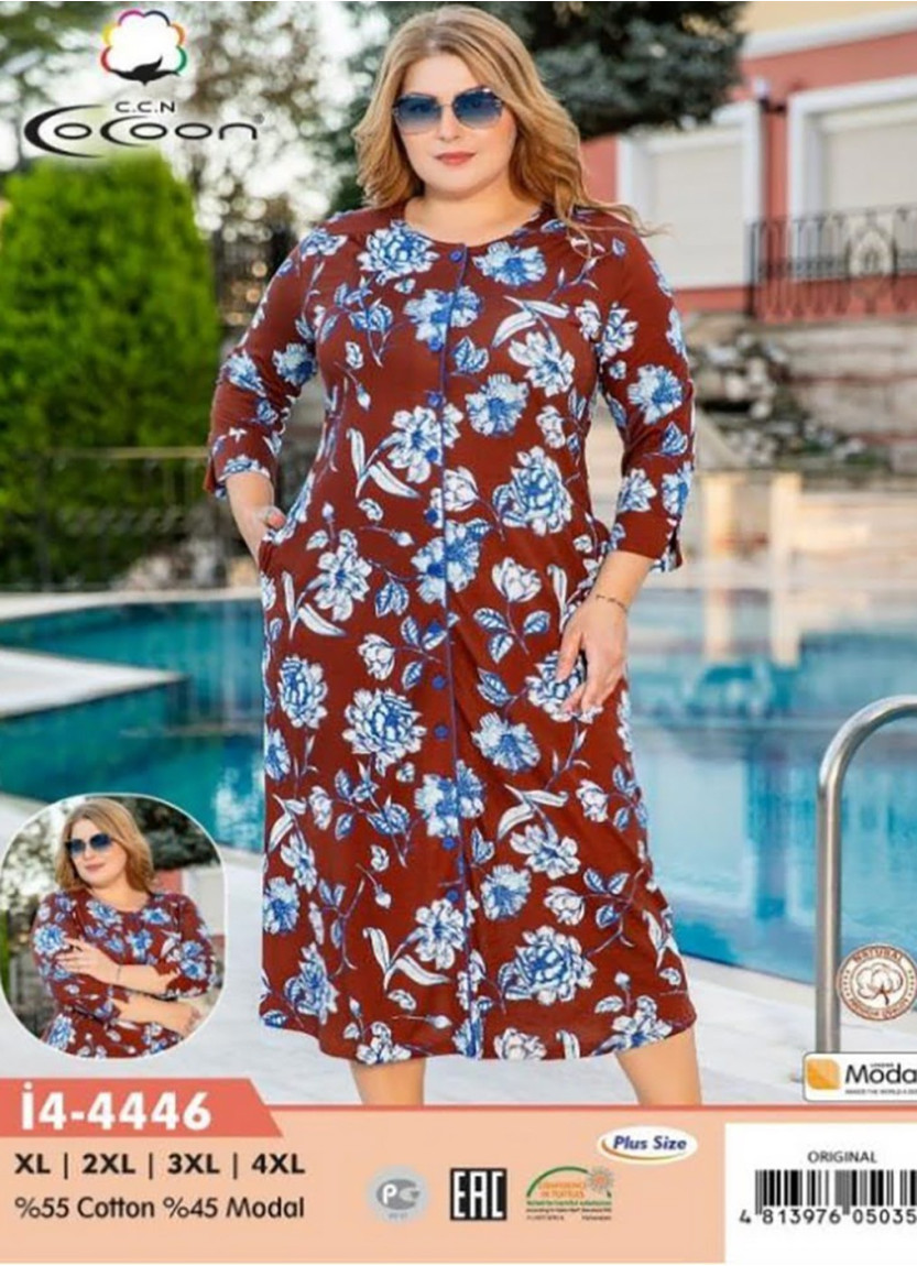 CCNİ4-4446_ORI Women's Robe (XL+XXL+3XL+4XL) — direct Turkish factory supply