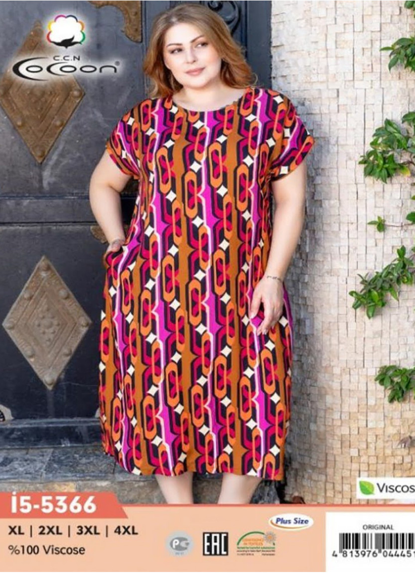 Платье (XL+XXL+3XL+4XL) COCOON CCNİ5-5366_ORI — фабричная коллекция оптом