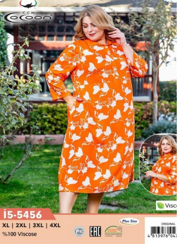 CCNİ5-5456_ORI Dress (XL+XXL+3XL+4XL) — wholesale from Turkey