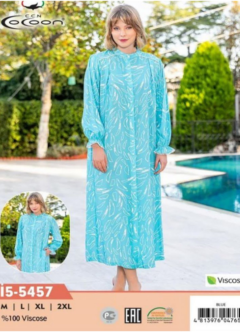 Халат Женский (M+L+XL+2XL) COCOON CCNİ5-5457_BLU — оптовая поставка из Турции
