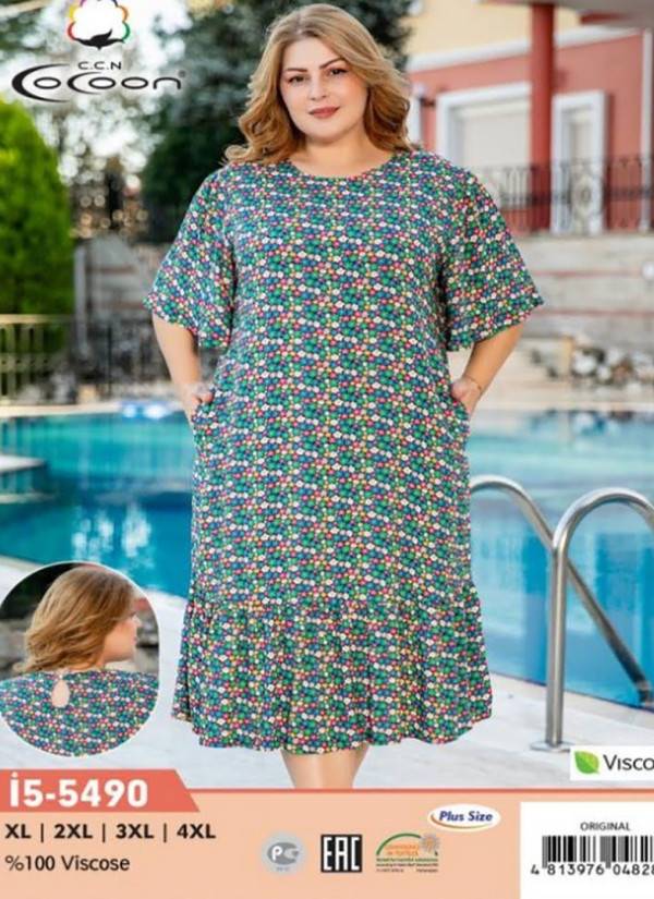 CCNİ5-5490_ORI Dress (XL+XXL+3XL+4XL) — Turkish factory wholesale