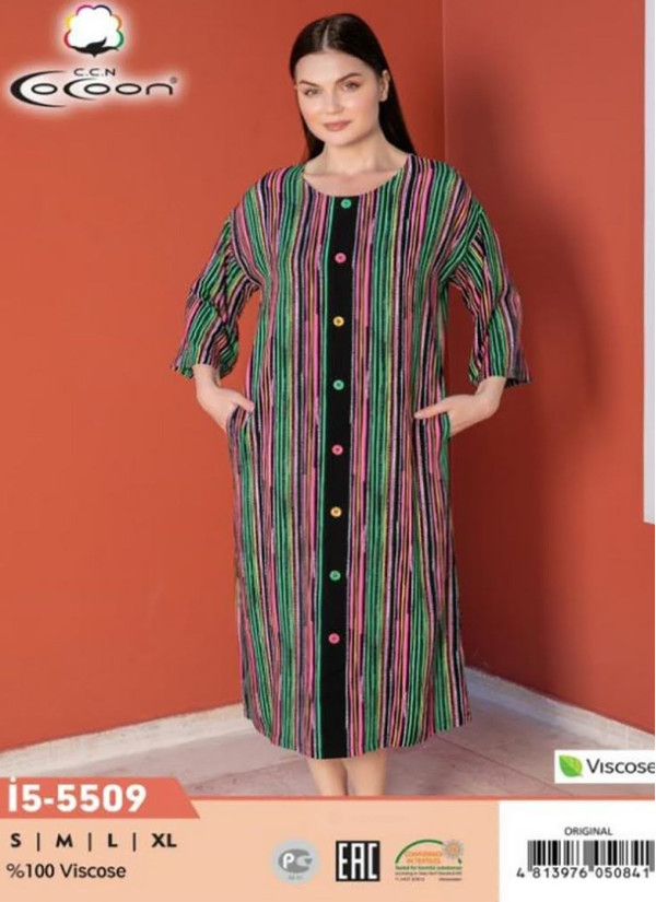 CCNİ5-5509_ORI Women's Robe (S+M+L+XL) — Turkish factory wholesale