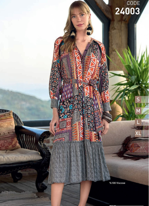 Monamise 24003 Dress (S+M+L+XL) — factory-direct from Turkey