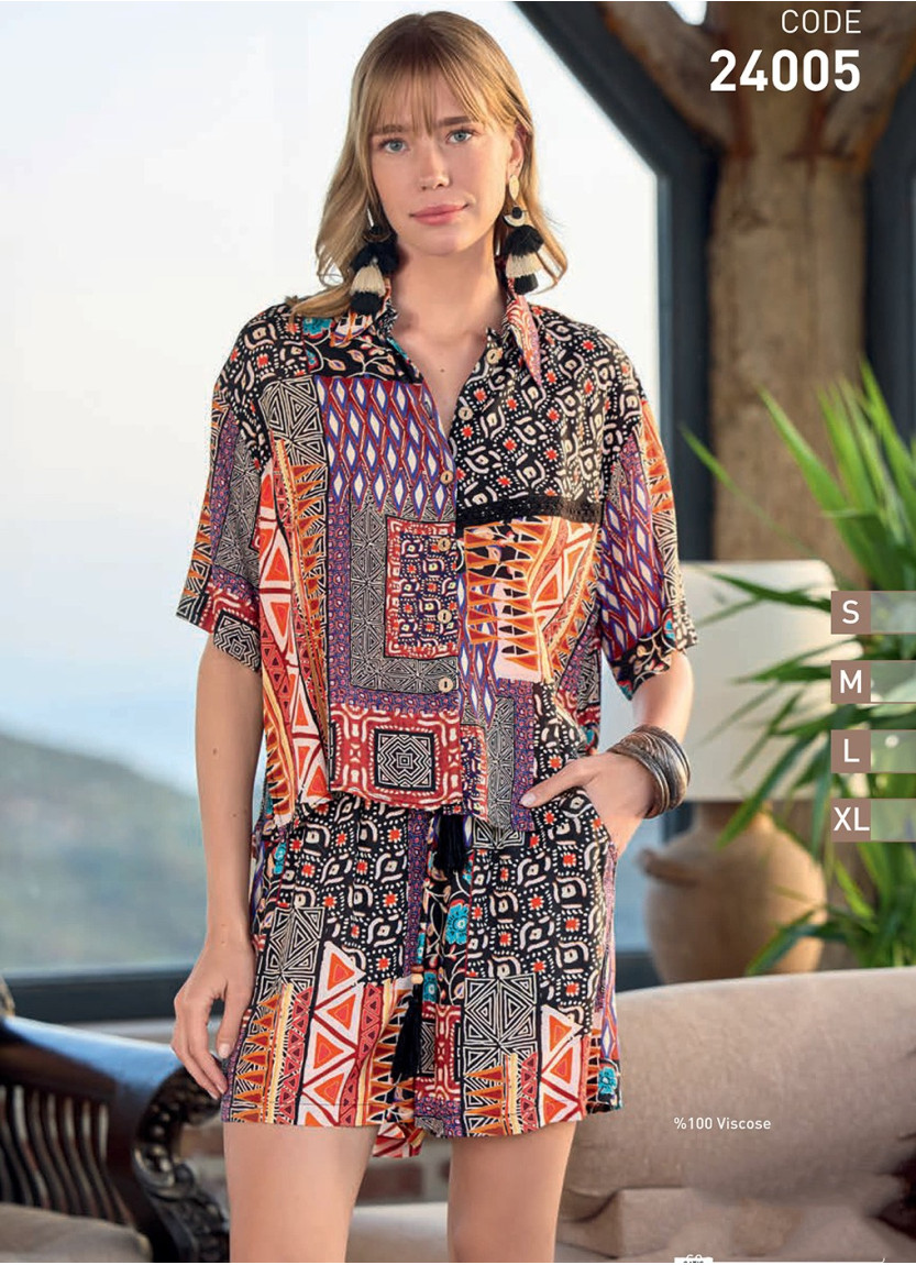 Monamise 24005 Shorts Homewear Set (S+M+L+XL) — Turkish textile wholesale
