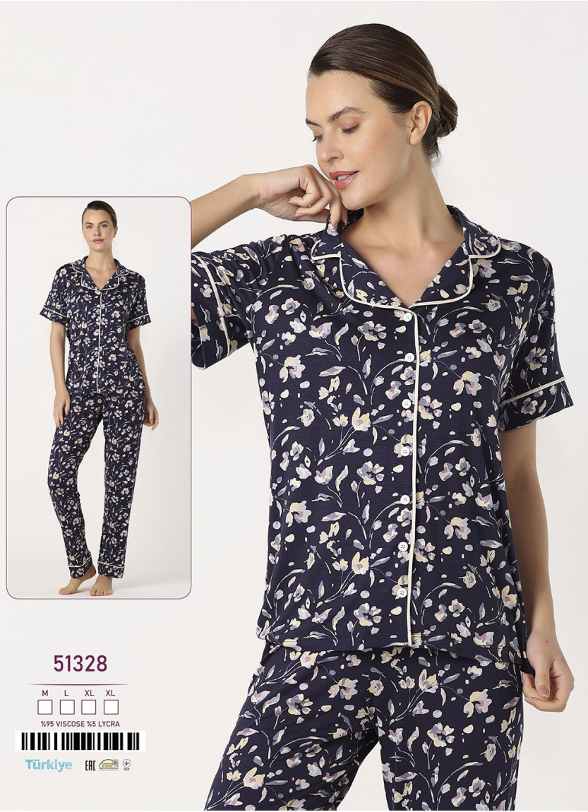 Caroline 51328 Women's Pajama Set (M+L+XL+XL) — Turkish textile wholesale