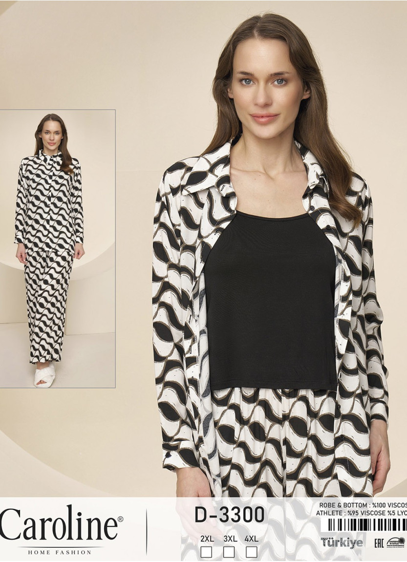 Caroline D-3300 Pants Homewear Set (2XL+3XL+4XL) — Turkish textile wholesale