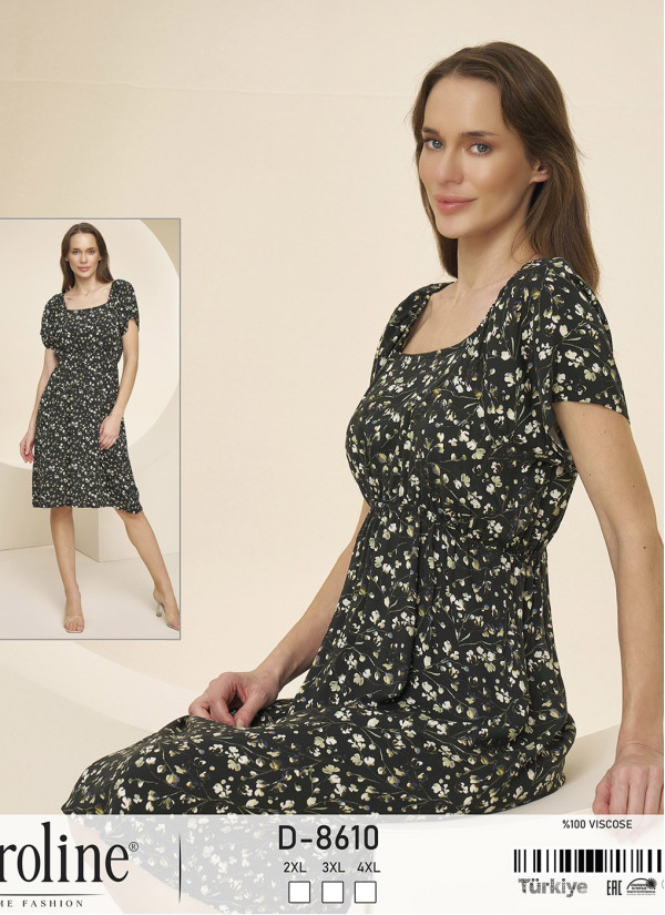 Caroline D-8610 Dress (2XL+3XL+4XL) — factory-direct from Turkey