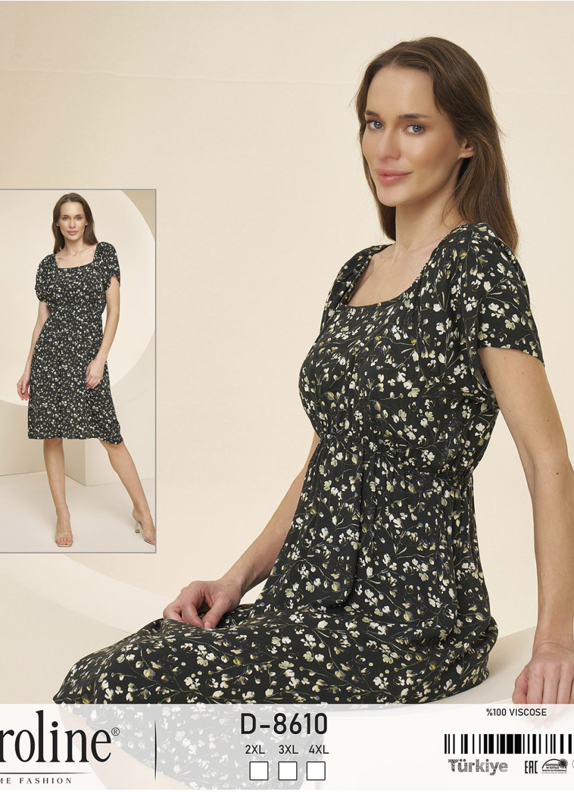 Caroline D-8610 Dress (2XL+3XL+4XL) — factory-direct from Turkey