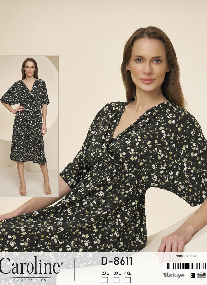 Caroline D-8611 Dress (2XL+3XL+4XL) — Turkish textile wholesale