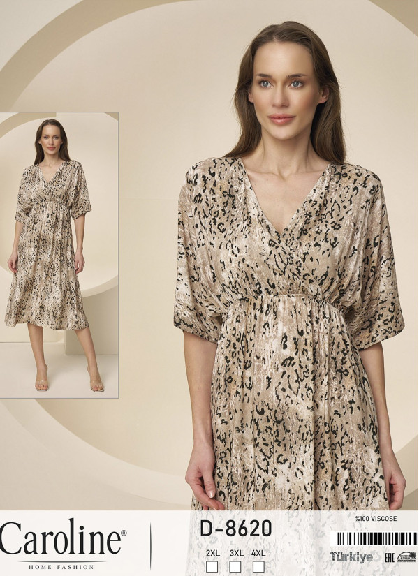 Caroline D-8620 Dress (2XL+3XL+4XL) — Turkish textile wholesale
