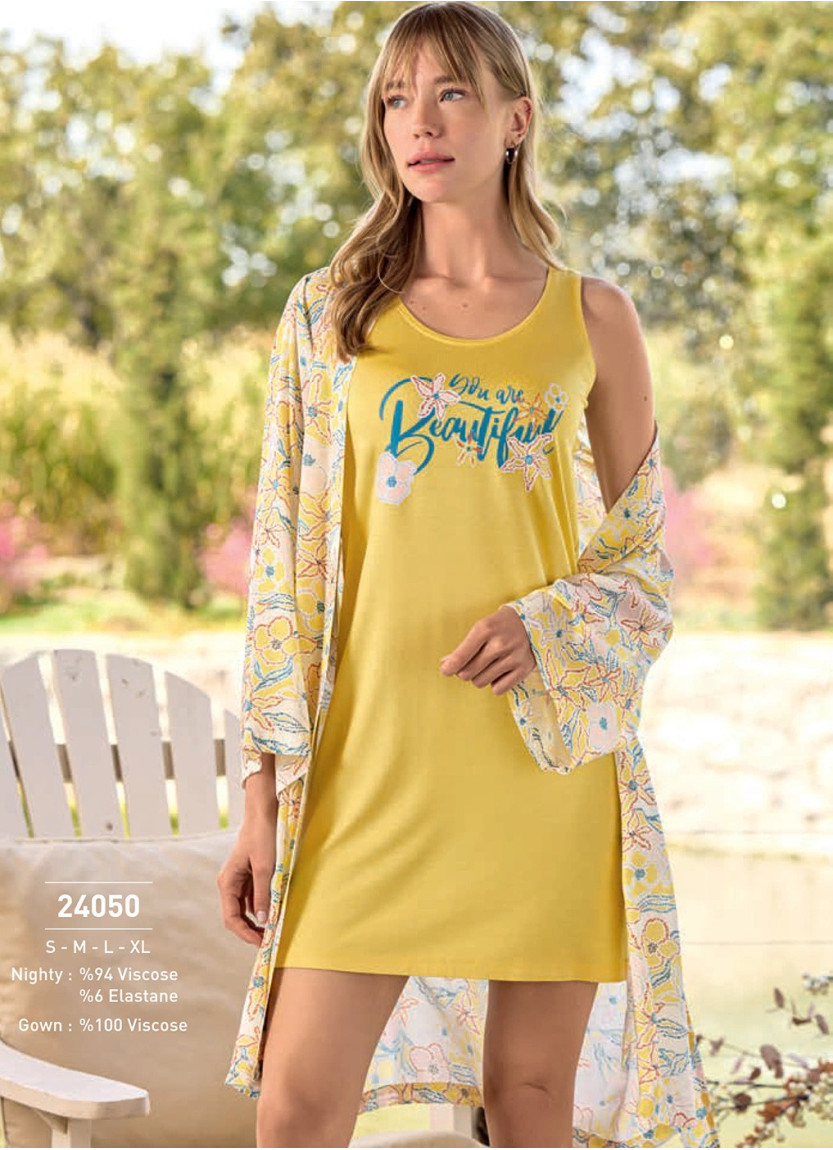 Monamise 24050 Robe Set (S+M+L+XL) — Turkish textile wholesale