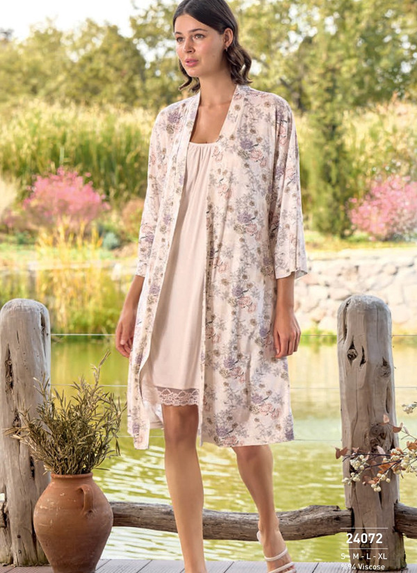 Monamise 24072 Robe Set (S+M+L+XL) — Turkish factory wholesale
