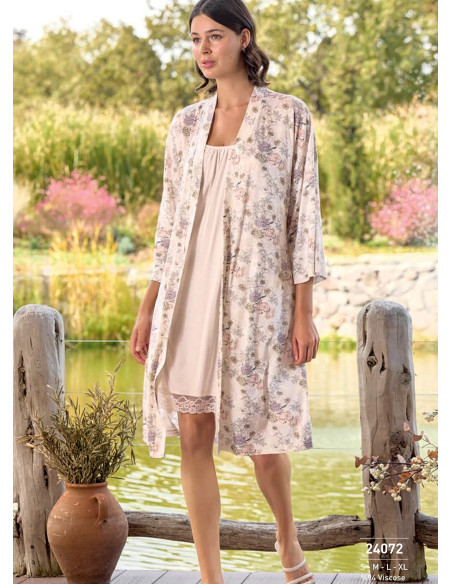 Комплект с Халатом (S+M+L+XL) MONAMISE Monamise 24072 — оптом от турецкой фабрики
