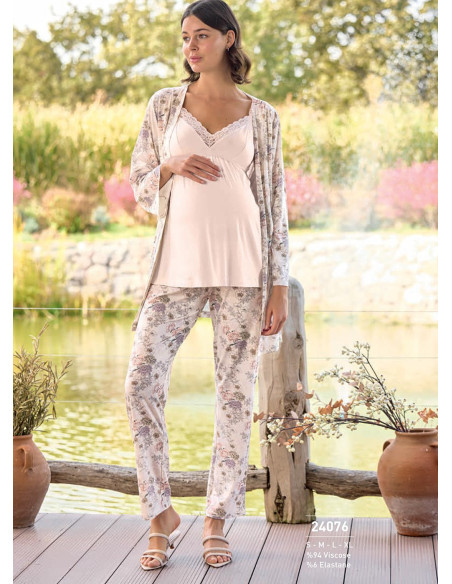 Monamise 24076 3-Piece Robe Set (S+M) — factory-direct from Turkey