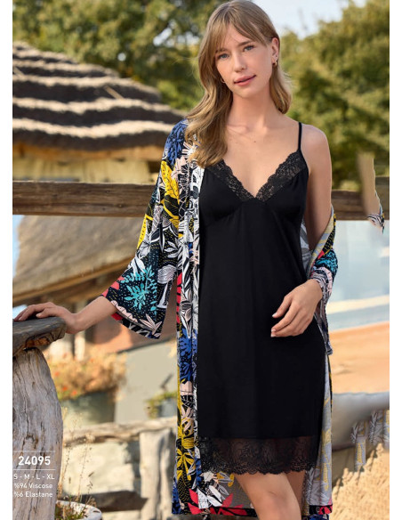 Monamise 24095 Robe Set (S+M+L+XL) — Turkish factory wholesale
