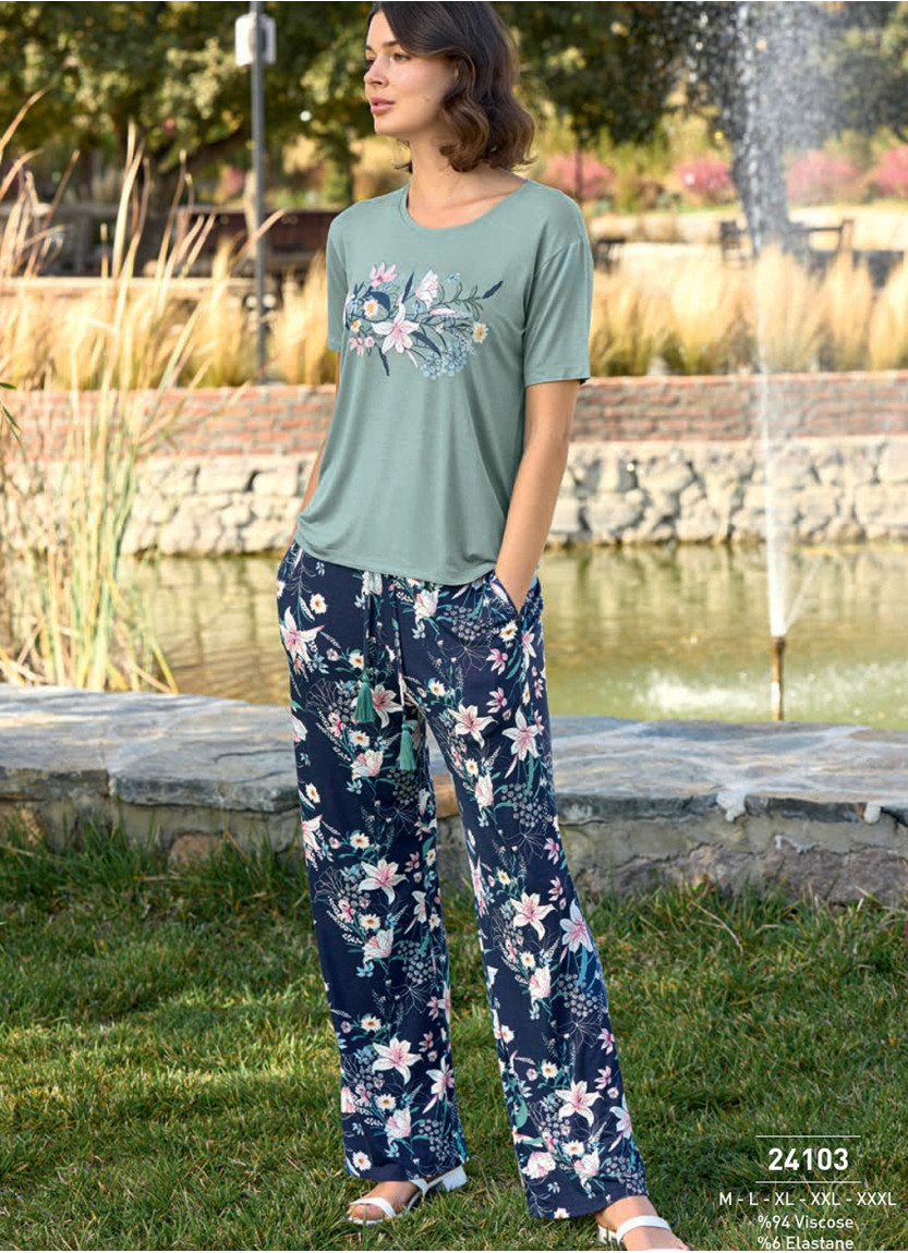 Женский Комплект с Брюками (M+L+XL+2XL+3XL) MONAMISE Monamise 24103 — купить оптом со Стамбула