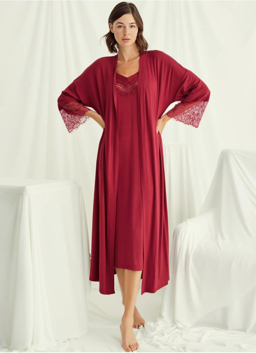 Женский Комплект с Халатом 2-КА (S+M+L+XL+2XL+3XL) MONAMISE Monamise 18520 — купить оптом со Стамбула