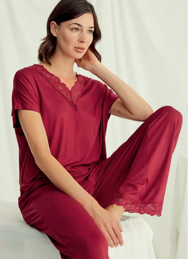 Monamise 18495 Pants Homewear Set (S+M+L+XL+2XL+3XL) — Turkish factory wholesale 2
