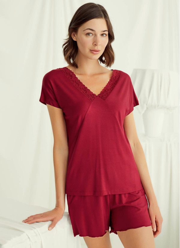 Monamise 18516 Shorts Homewear Set (S+XL+2XL+3XL) — Turkish textile wholesale