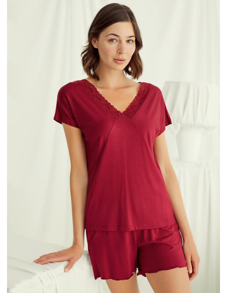 Monamise 18516 Shorts Homewear Set (S+XL+2XL+3XL) — Turkish textile wholesale