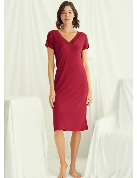 Monamise 18518 Nightdress (S+M+L+XL+2XL+3XL) — Turkish factory wholesale