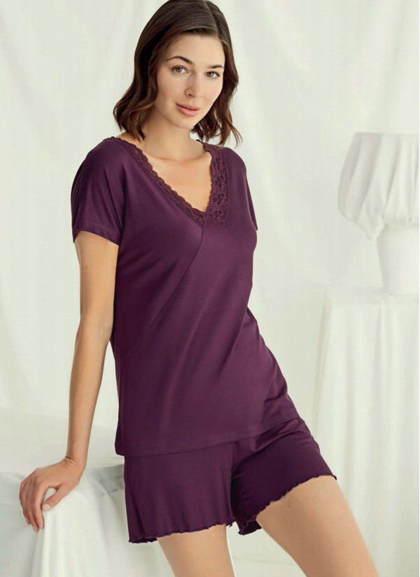 Monamise 18499 Shorts Homewear Set (S+M+L+XL+2XL+3XL) — direct Turkish factory supply 2
