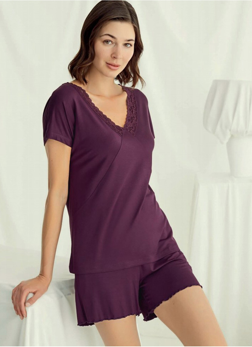 Monamise 18499 Shorts Homewear Set (S+M+L+XL+2XL+3XL) — wholesale from Turkey