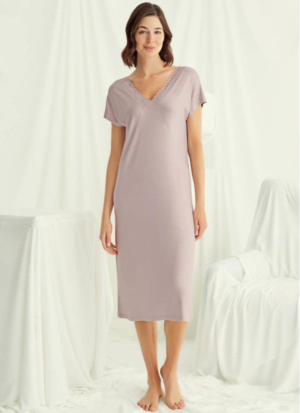 Monamise 18504 Nightdress (S+M+L+XL+2XL+3XL) — Turkish factory wholesale