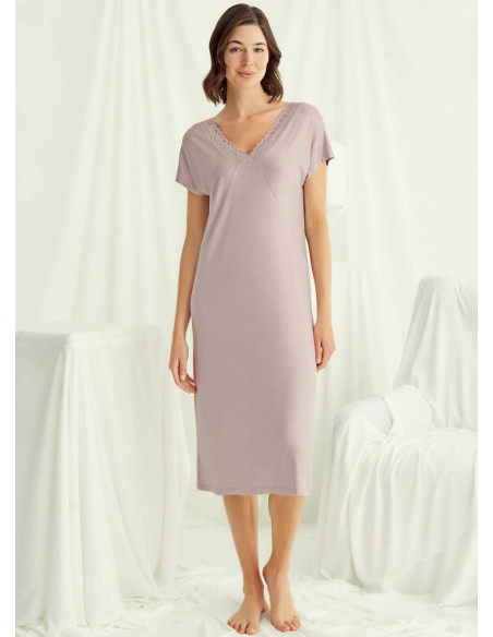 Monamise 18504 Nightdress (S+M+L+XL+2XL+3XL) — Turkish factory wholesale