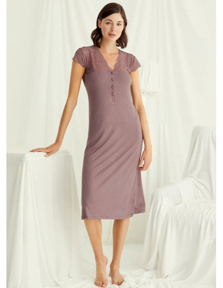 Ночная Сорочка (S+M+L+XL+2XL+3XL) MONAMISE Monamise 18511 — турецкий текстиль оптом