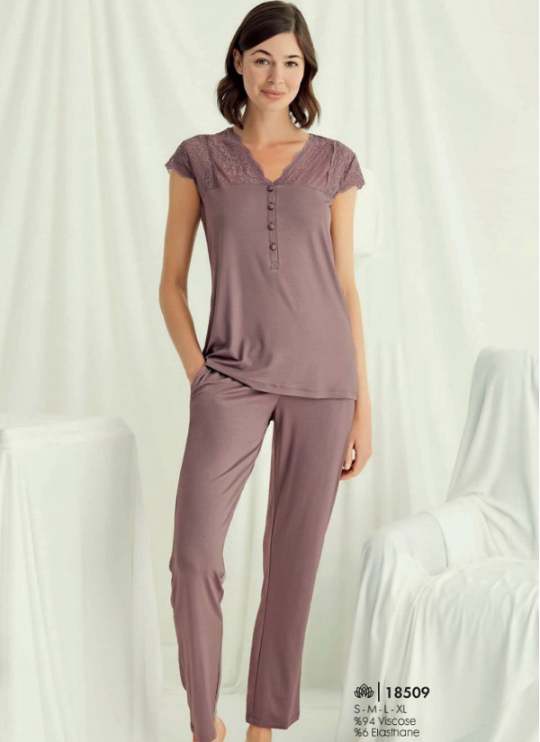 Monamise 18509 Pants Homewear Set (S+M+L+XL) — wholesale from Turkey