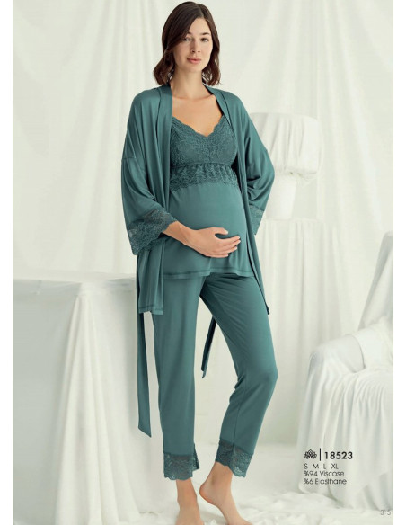 Monamise 18523 3-Piece Robe Set (S+M+L+XL) — wholesale from Turkey
