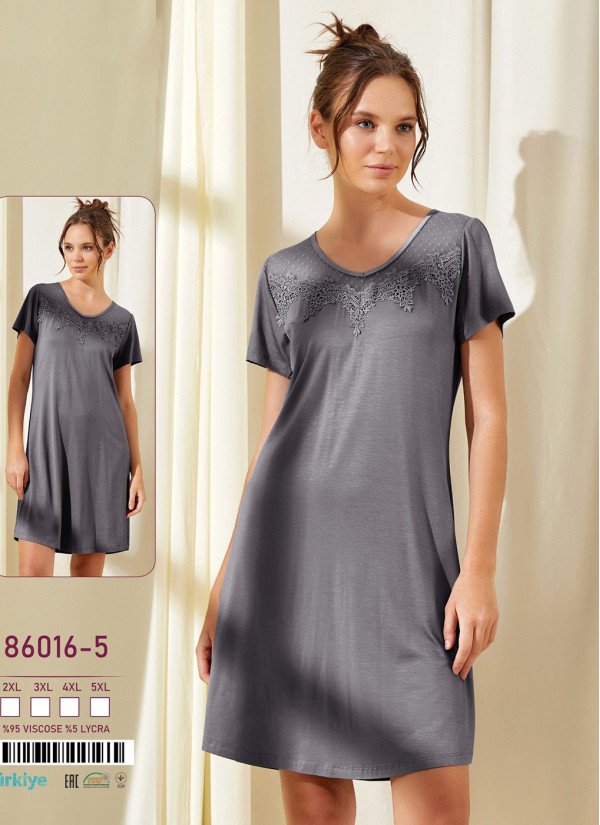 Caroline 86016-5 Nightdress (2XL+3XL+4XL+5XL) — Istanbul wholesale supplier