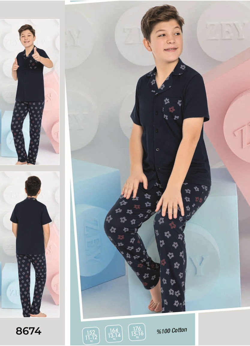 ZeyZey 8674 Garson Kids' Pajama Set (11/12+13/14+15/16) — wholesale from Turkey