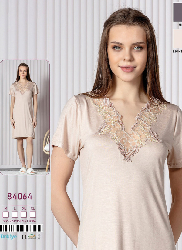 Caroline 84064 Nightdress (M+L+XL+XL) — Turkey wholesale collection