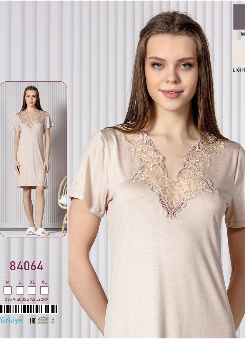 Caroline 84064 Nightdress (M+L+XL+XL) — Turkey wholesale collection
