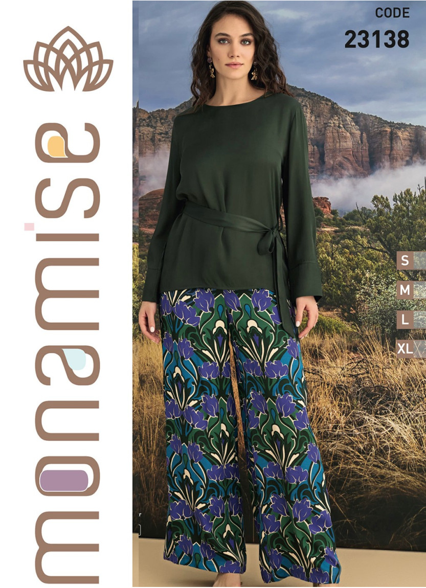 Monamise 23138 Pants Homewear Set (S+M+L+XL) — Turkish factory wholesale